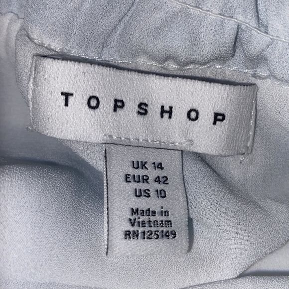 NWOT TOPSHOP Gingham Smocked Tiered Midi Skirt 10 - Picture 3 of 6